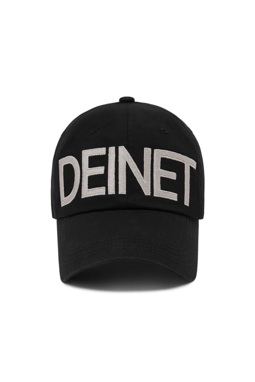 DEINET BIG LOGO CAP IN BLACK