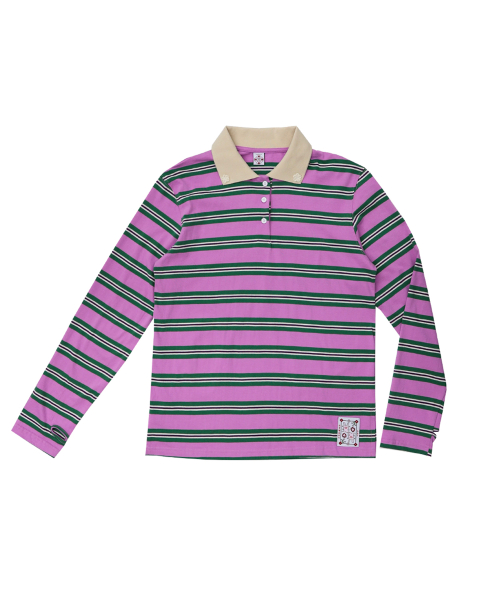 Stripe Rugby T-shirt (Purple)