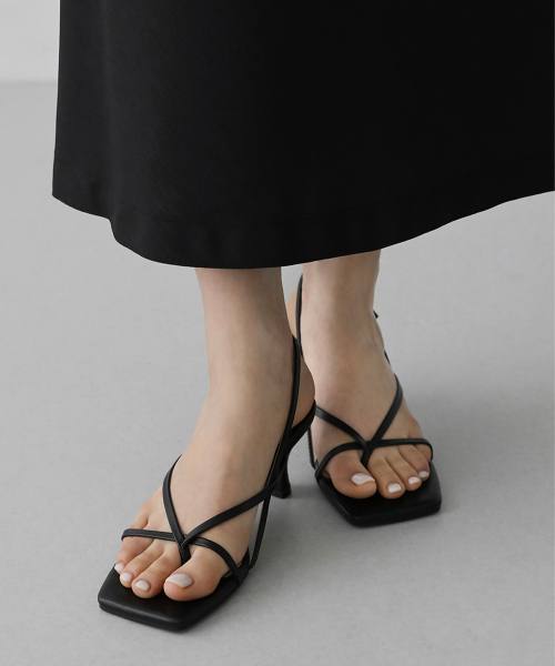 Sizney Square Flipflop Sandal Heels (6cm)