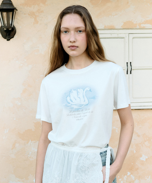 SWAN GRAPHIC T-SHIRT WHITE