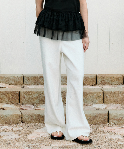 LAYERED WRAP MINI SKIRT BLACK