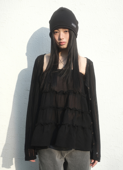 ROTA VINTAGE CARDIGAN / BLACK