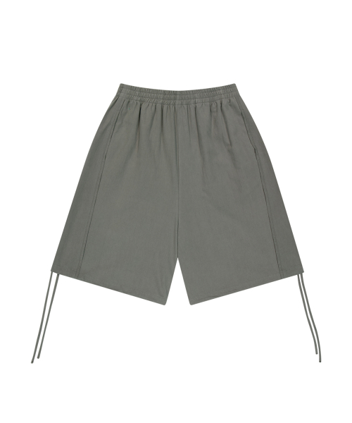 038 LINE COTTON SHORTS GREY