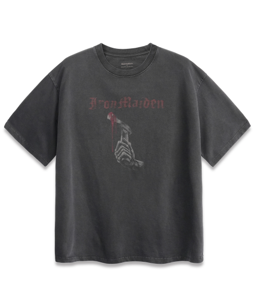 [DOFF JASON X IRON MAIDEN] Vintage Killer Hand T-Shirt CHARCOAL