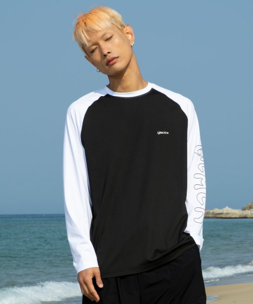 GT144 두들 로고 롱슬리브 래쉬가드 (WHITE)