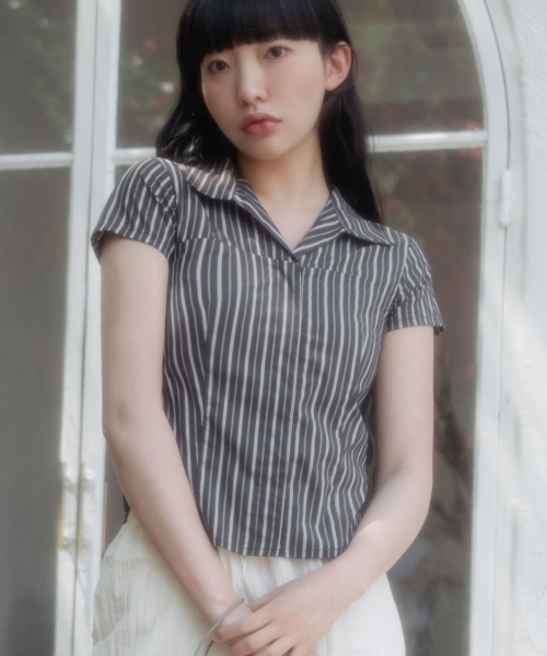 에픽 스트라이프 반팔 셔츠