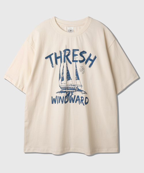 Wind Short T-shirt Creamgray JIST2639