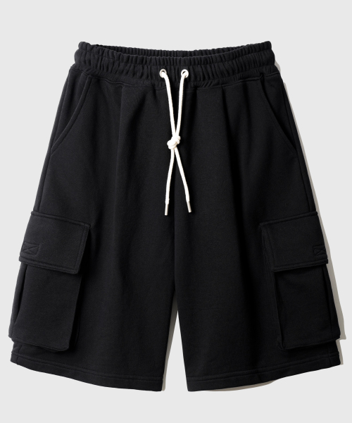 Flash Summer Cargo Half Pants Black KJSP2560