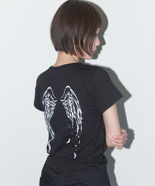 REBIRTH OF HEAVEN CROP TEE (BLACK) F25QB135