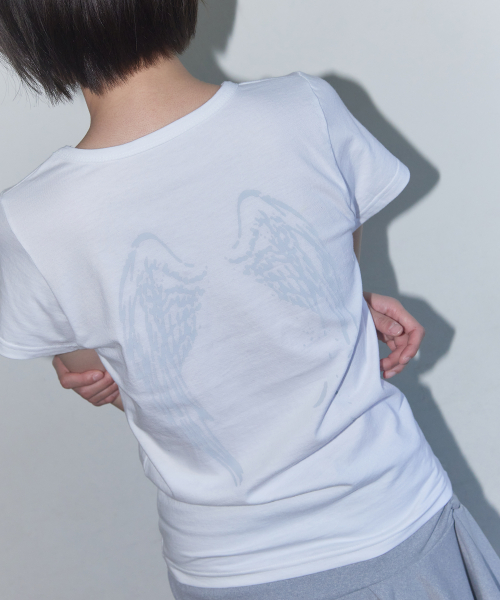 REBIRTH OF HEAVEN CROP TEE (GRAY) F25QB135
