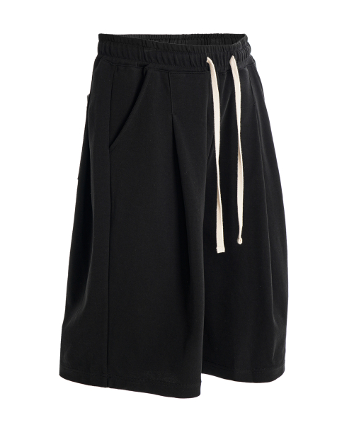 Light Deep Tuck Half Pants Black OYSP2625
