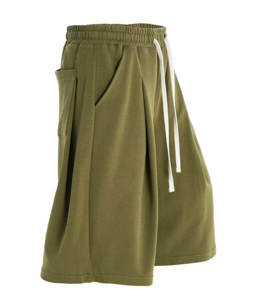 Light Deep Tuck Half Pants OliveGreen OYSP2625