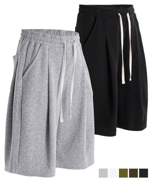 [2PACK] Light Deep Tuck Half Pants OYSP2625
