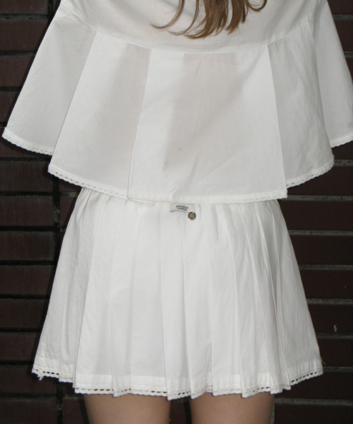 BABY PLEATED PANTSKIRT WHITE