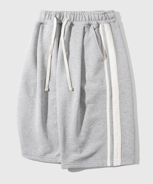 Side track half sweat pants Grey OYSP2627