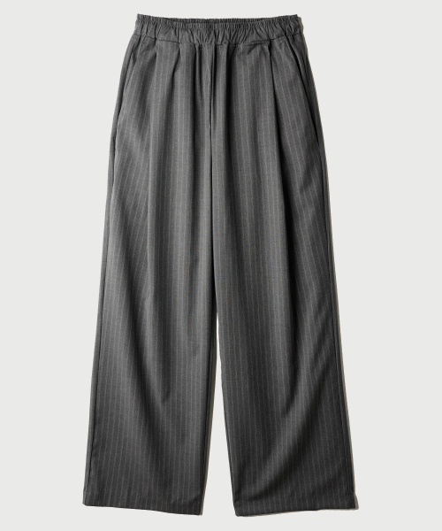 Noah Double Stripe Banded Slacks Gray NSLP2645