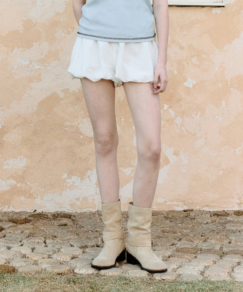 BALLOON MINI SHORTS WHITE