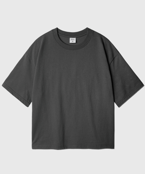 Boy Crop Short T-Shirt Darkgray KJST2619