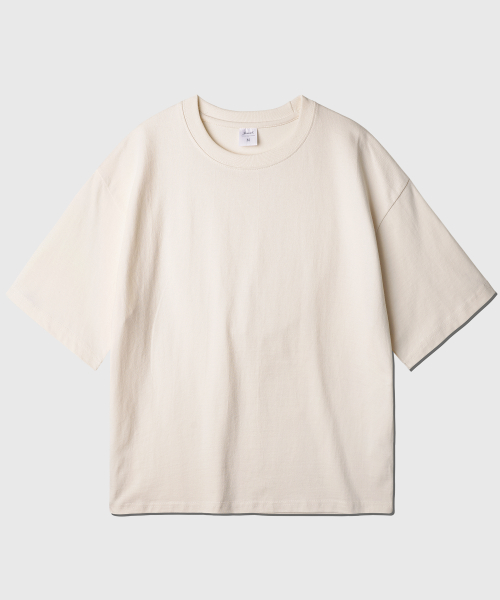 Boy Crop Short T-Shirt Creamgray KJST2619