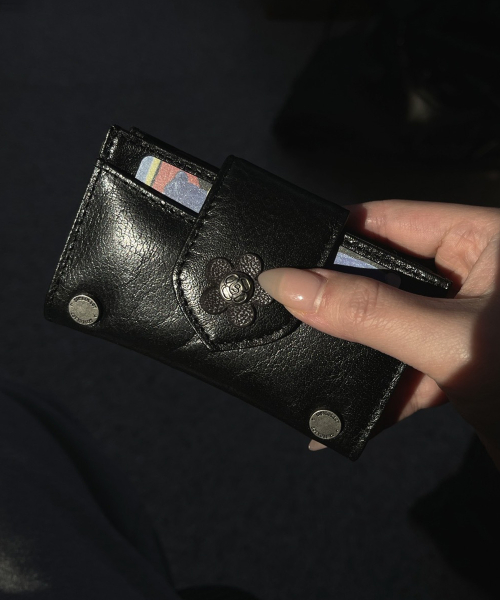 Fleur Card Wallet (Black)