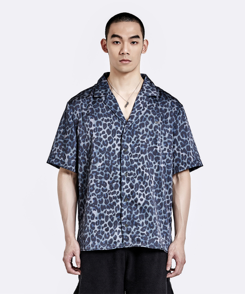 Leopard Half Shirt - Green
