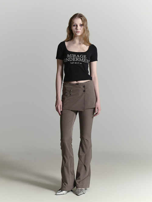 LAYERED BOOTCUT PANTS