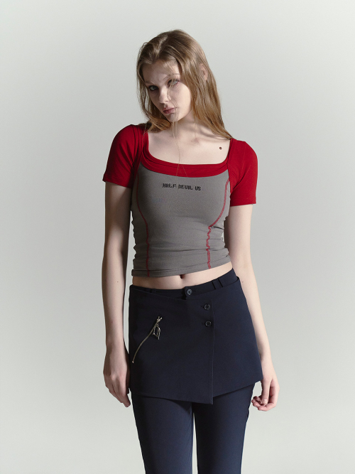 COTTON DIGITAL LOGO SLEEVELESS