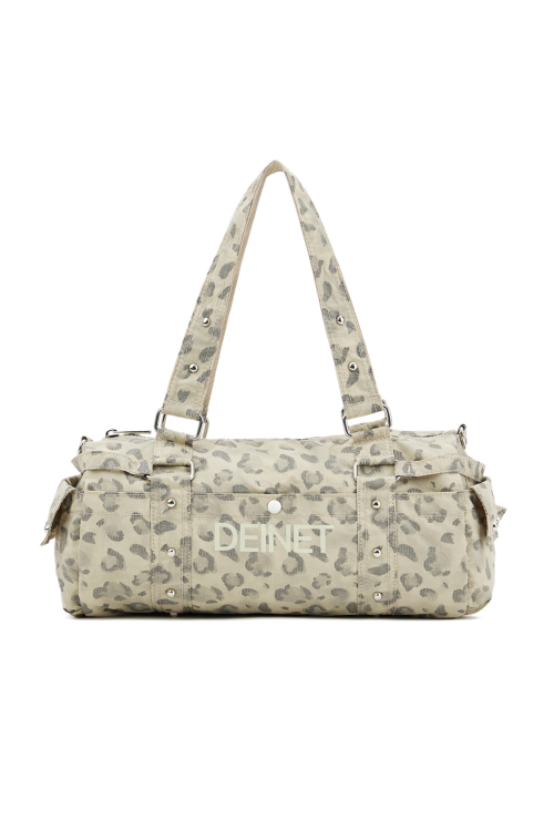 LOGO DUFFLE MINI BAG IN LEOPARD