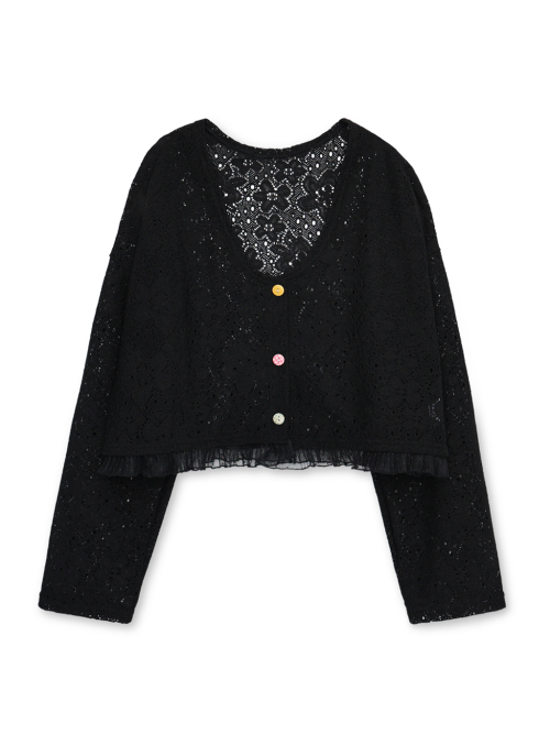 Moa Crop Cardigan (Black)