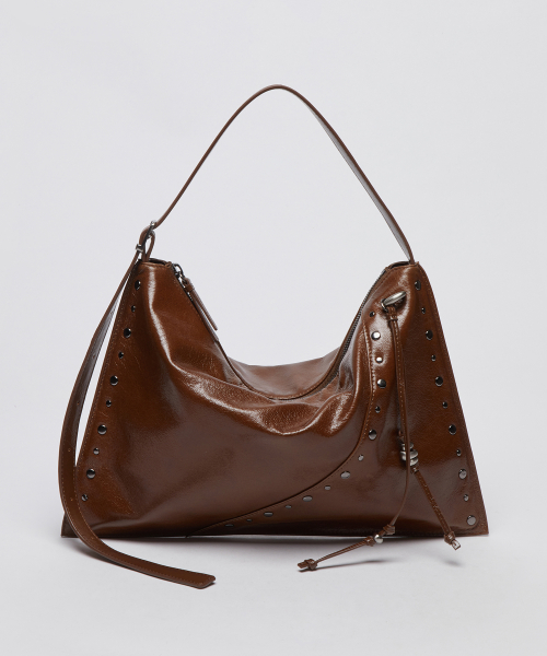 Freckle fold bag(Glossy crack camel)_OVBAX25205GCM