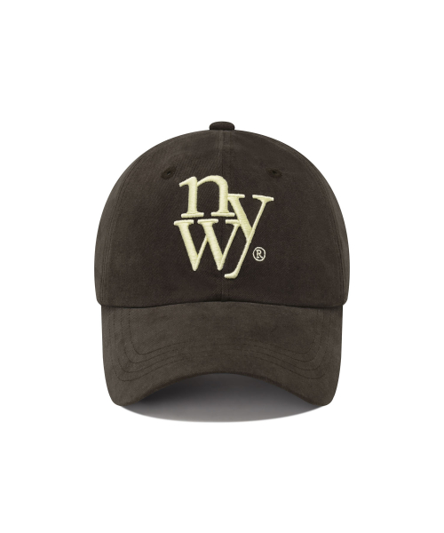 NYW LOGO BALL CAP_BROWN