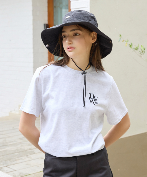 NYW REGULAR FIT CLASSIC T-SHIRT_WHITE MELANGE