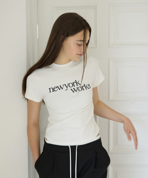 NEWYORKWORKS PRINTING T-SHIRTS_WHITE