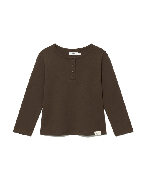 3/4 BUTTON FLY TEE (CHOCO)