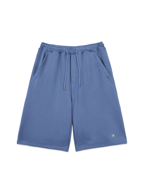 BACK POCKET GLITTER BERMUDA SWEATPANTS FOR MEN IN BLUE