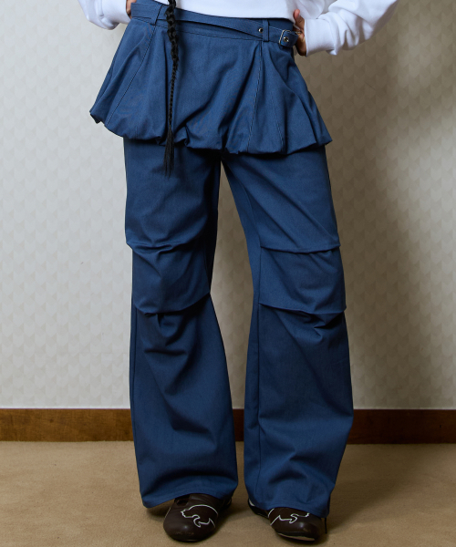 GT LAYERED BELT PANTS(BLUE)