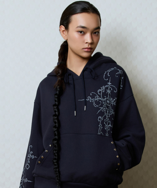 GT PRINTED HOODIE(NAVY)