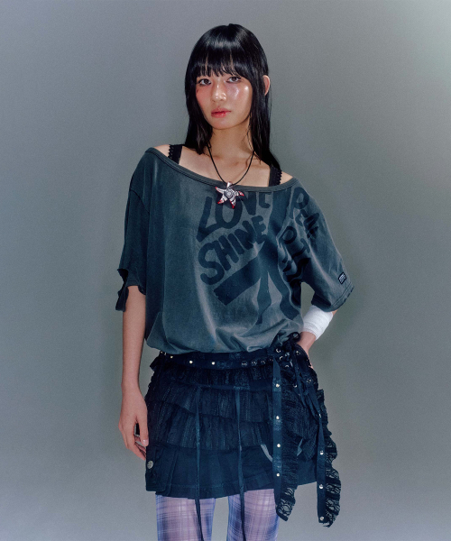 DION CUT-OUT BOX T-SHIRTS (2COLOR)