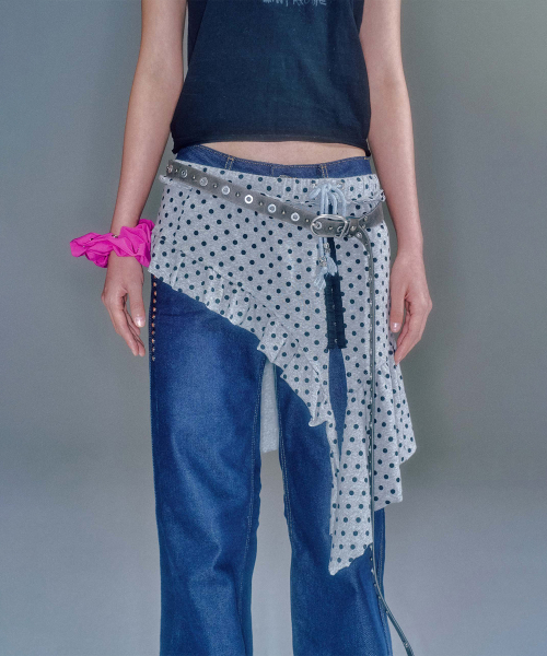 ROMY DOTS LAYERED SKIRT (2COLOR)