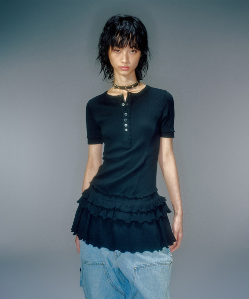 PONIA PRILL LAYERED ONEPIECE (3COLOR)
