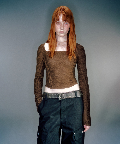 BETI SQUARE NECK LONG SLEEVE TOP (2COLOR)