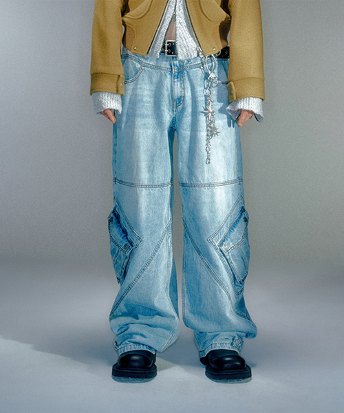 SCOPPER X-POCKET CARGO DENIM (2COLOR)