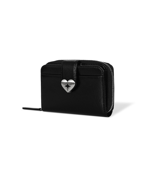 HEARTY ZIPPER POCKET - BLACK