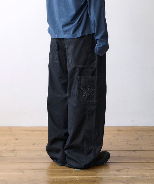 TCM stitch cargo pants (black)