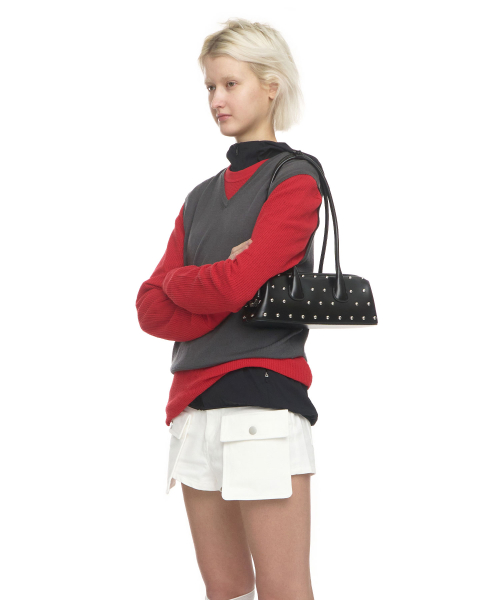 BOAT WIDE MINI [BLACK STUD]