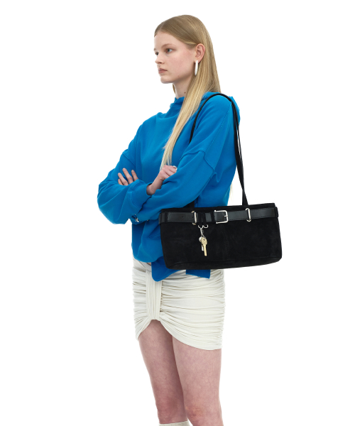 SHOULDER BROCLE [SUEDE BLACK COMBI]