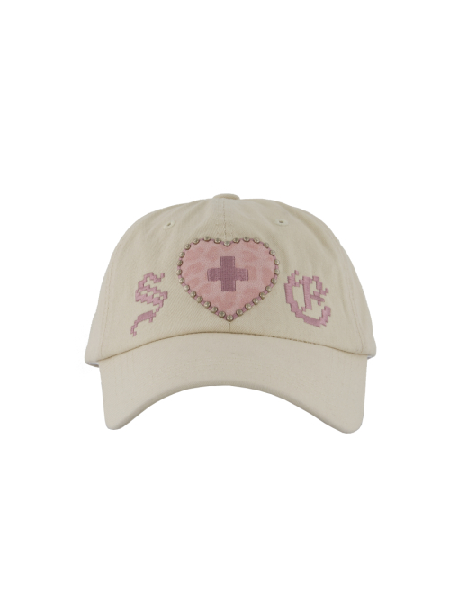 LEO APPLIQUE BALL CAP / BEIGE