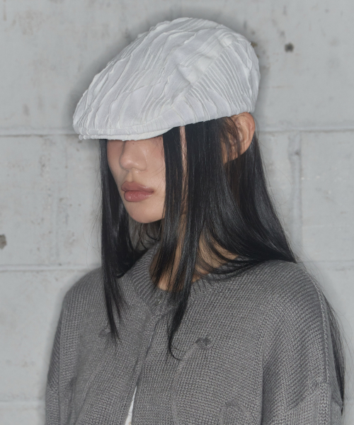 LACE BANDING HUNTING CAP (WHITE) F25QE996