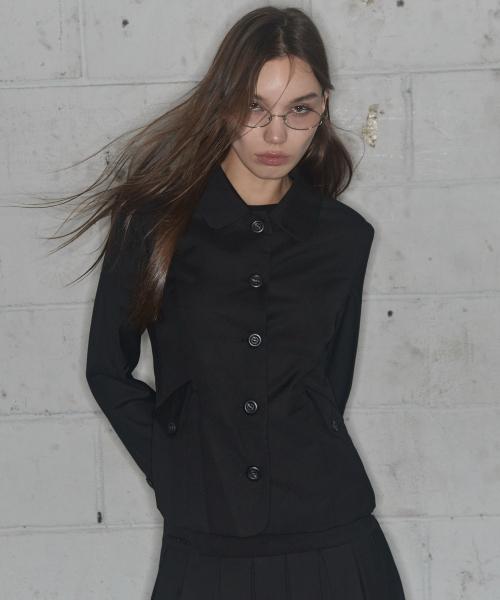 CLASSIC BUTTON POINT JACKET (BLACK) F25ZA004