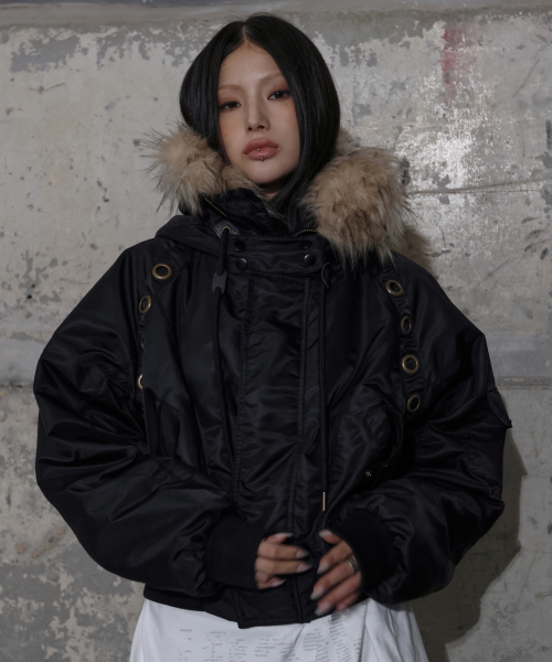 EYELET FUR MA-1 (BLACK) F25ZA003